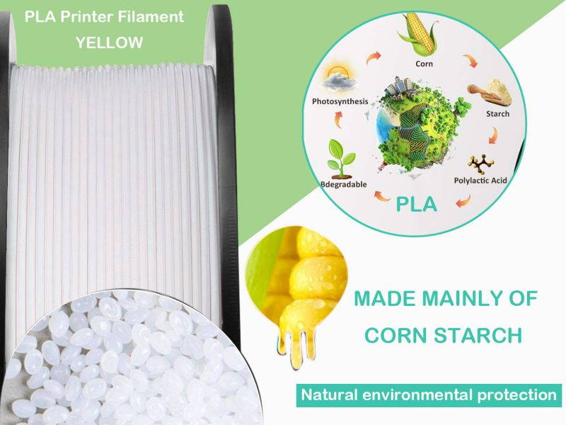 PLA 3D Printer Filament ,1.75mm with Dimensional Accuracy +/- 0.03mm,1 kg Spool,(2.2lbs),Fit Most 3D FDM Printer