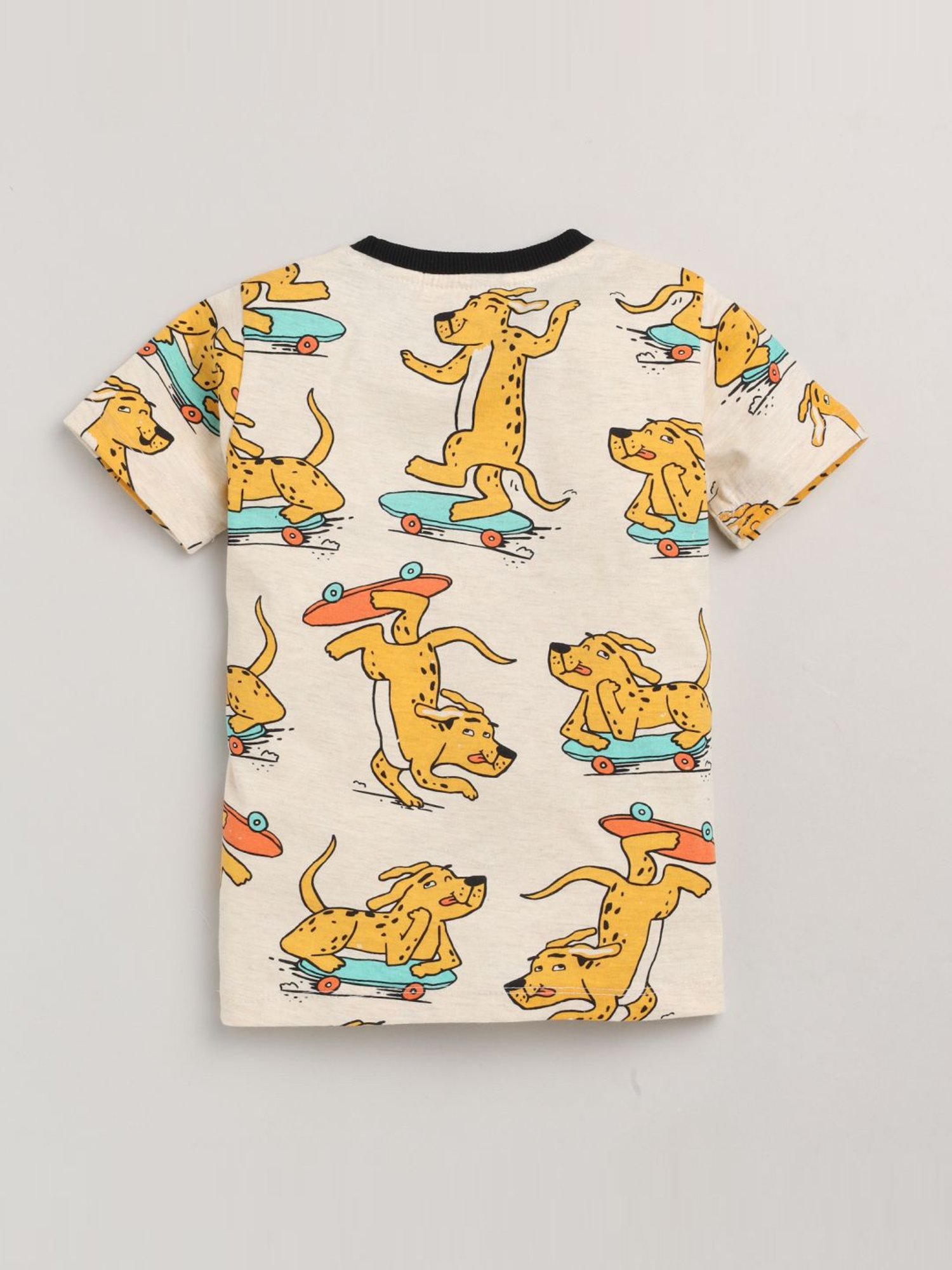 Lazy Shark Kids Yellow Printed T-Shirt & Shorts