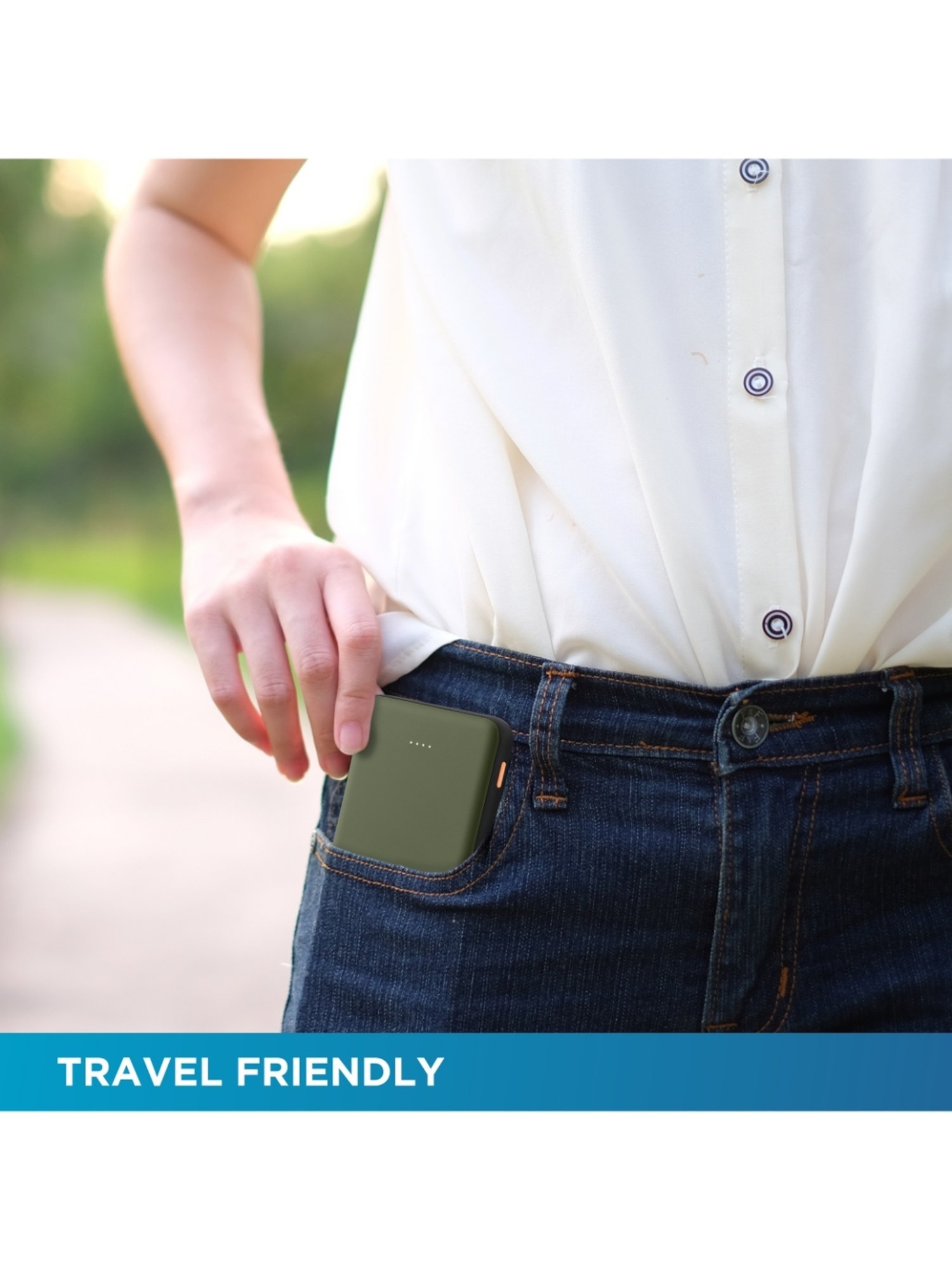 URBN 10000 mAh Ultra Slim 12W Power Bank with Type C Input-Output (Camo)