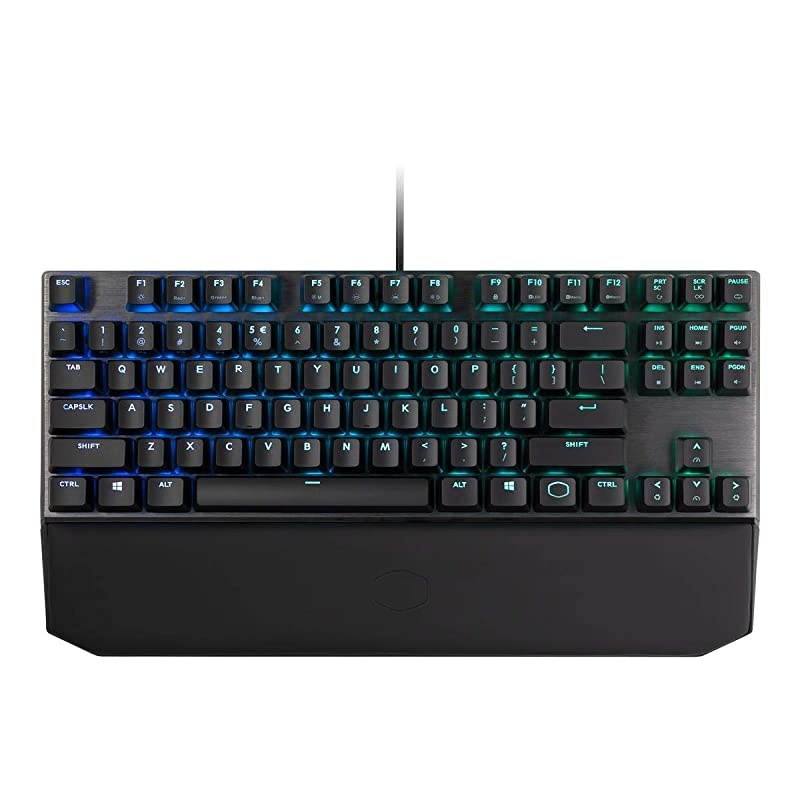 MK730 Tenkeyless Gaming Mechanical Keyboard with Brown Switches Cherry MX RGB PerKey Lighting and Removable Wrist Rest