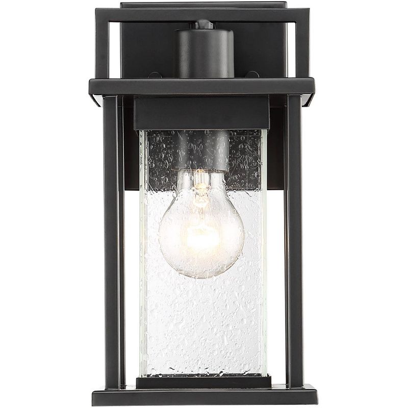 John Timberland Modern Outdoor Wall Light Fixture Painted Dark Gray 13" Spotted Clear Glass for Exterior House Porch Patio