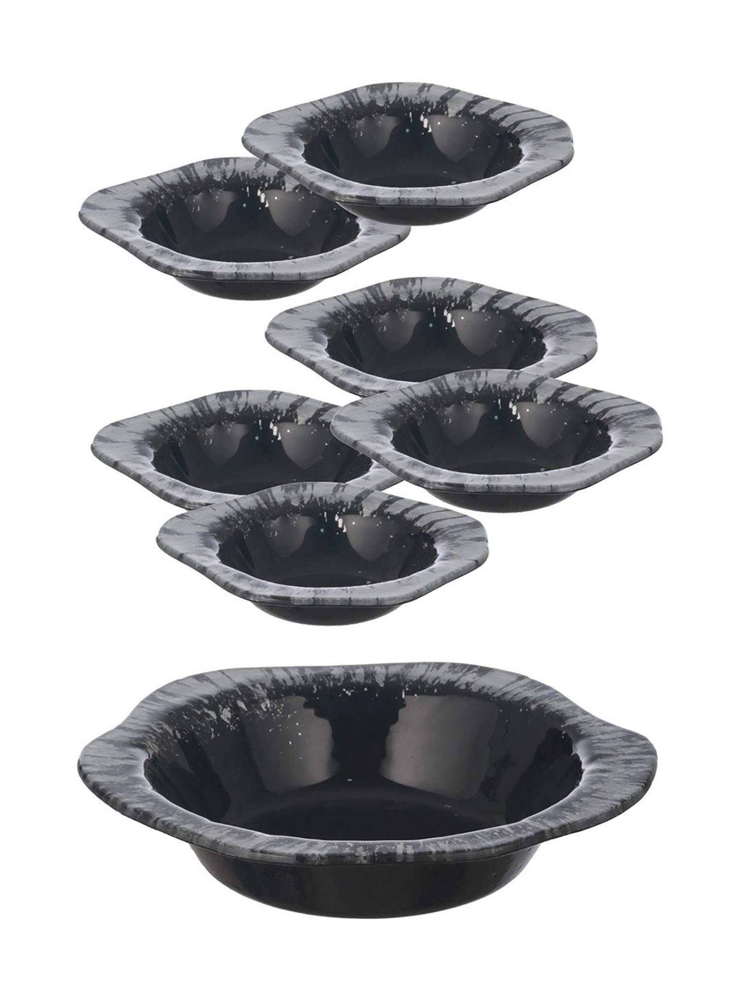 Trovea's Black Glass Pudding Set