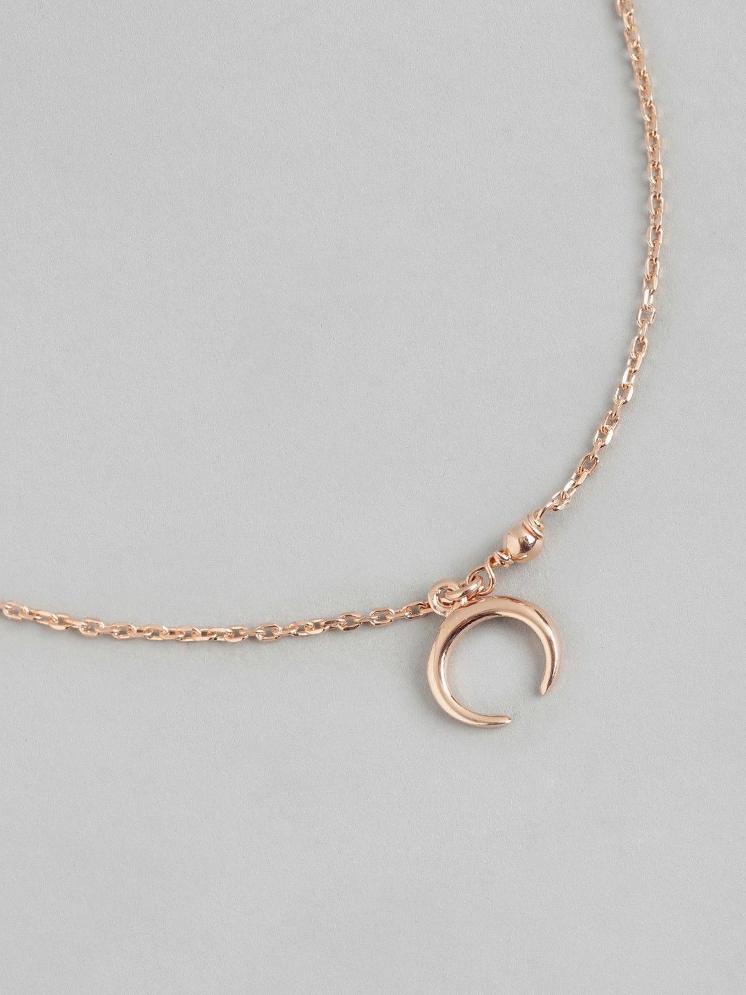 Zavya 92.5 Sterling Silver Moon & Star Anklet for Women