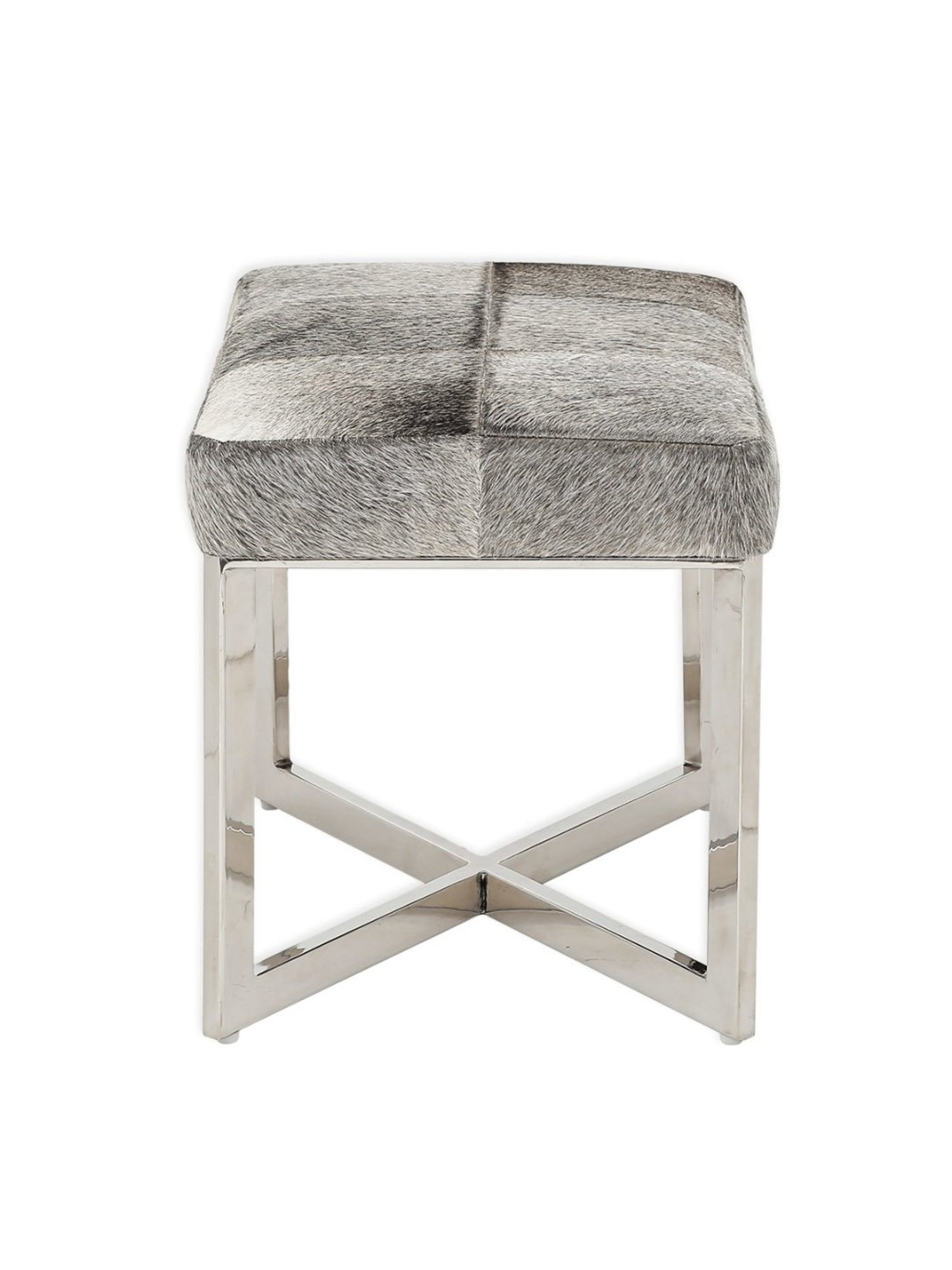 Home4U Sumner Textured Grey Stainless Steel Single Seater Bench