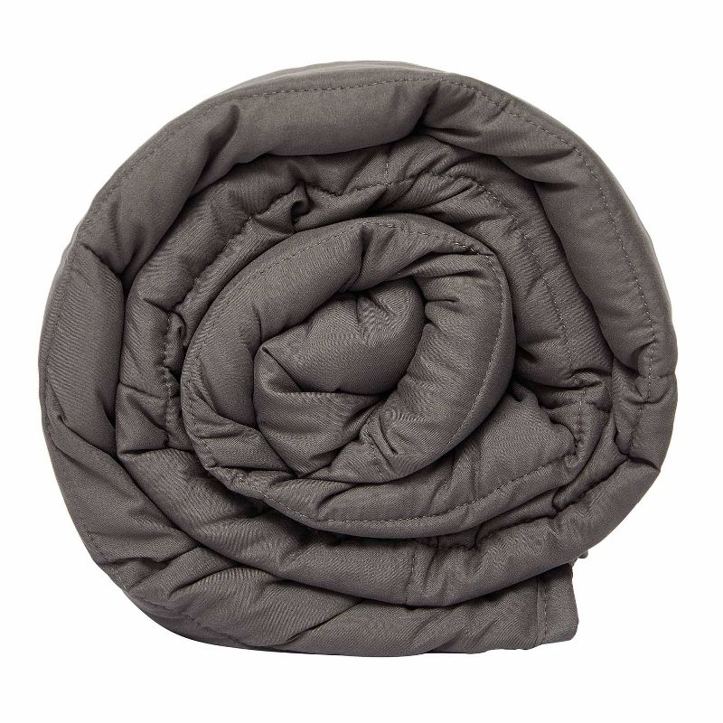 48" x 72" 12lbs Solid Microfiber Weighted Blanket Gray - Pur Serenity