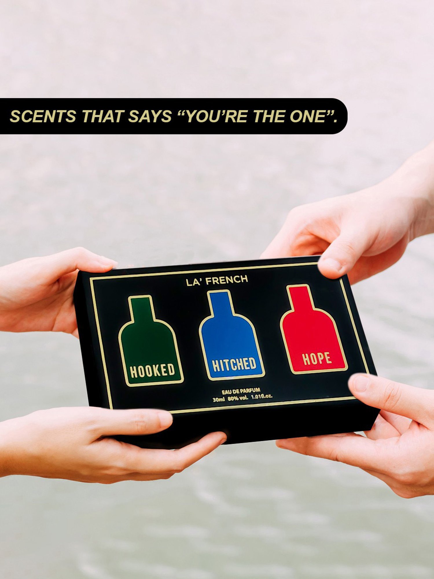 La'french Hooked, Hitched & Hope Eau de Parfum Gift Set for Men