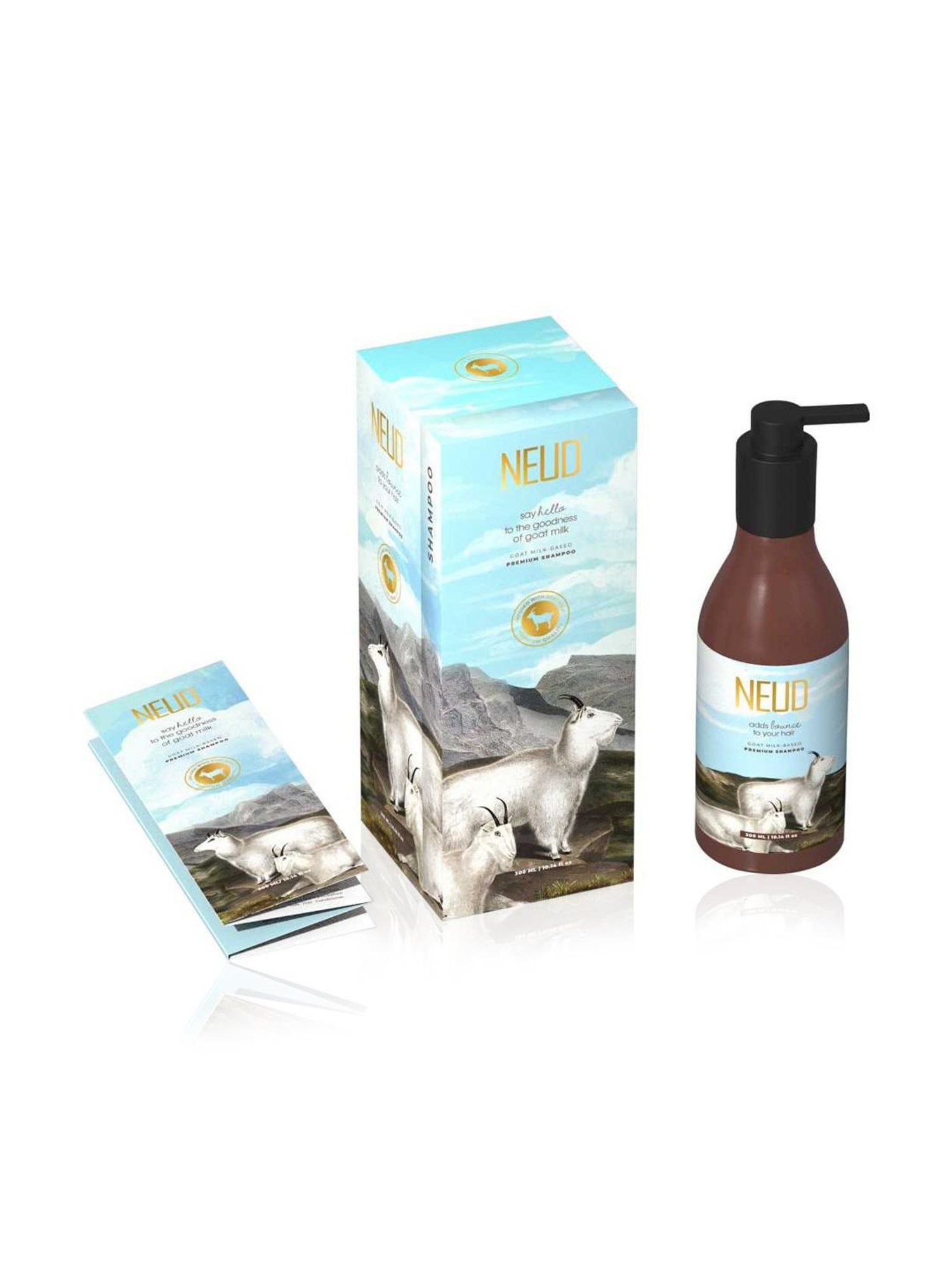 NEUD Goat Milk Premium Shampoo for Men & Women - 1 Pack - 300 ml