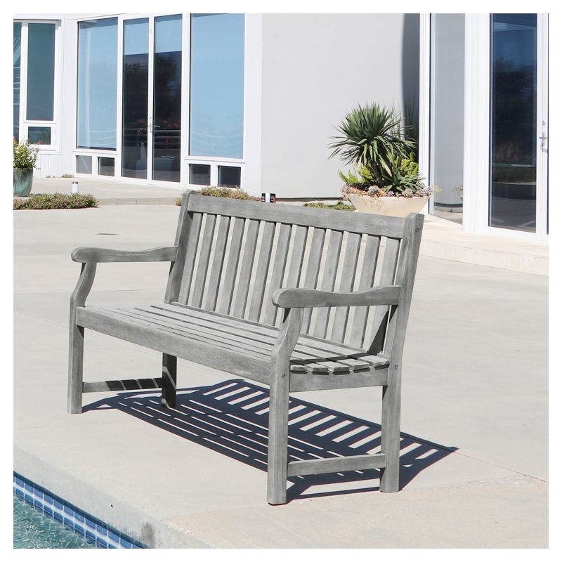 Vifah Renaissance Eco-friendly 5' Outdoor Hand-scraped Hardwood Garden Bench