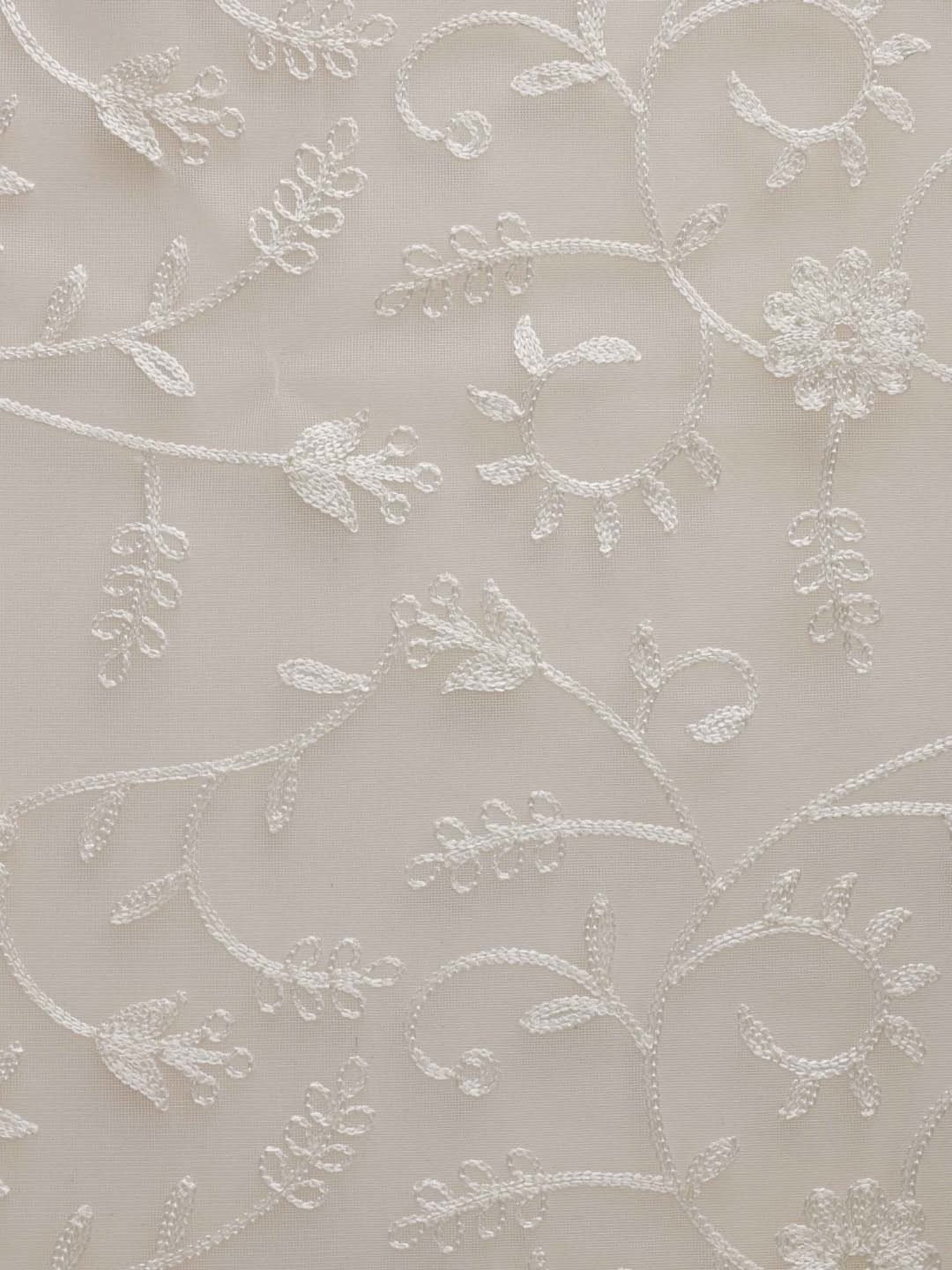 Swayam Cream & Blue Printed Faux Silk Door Curtains - Set of 2