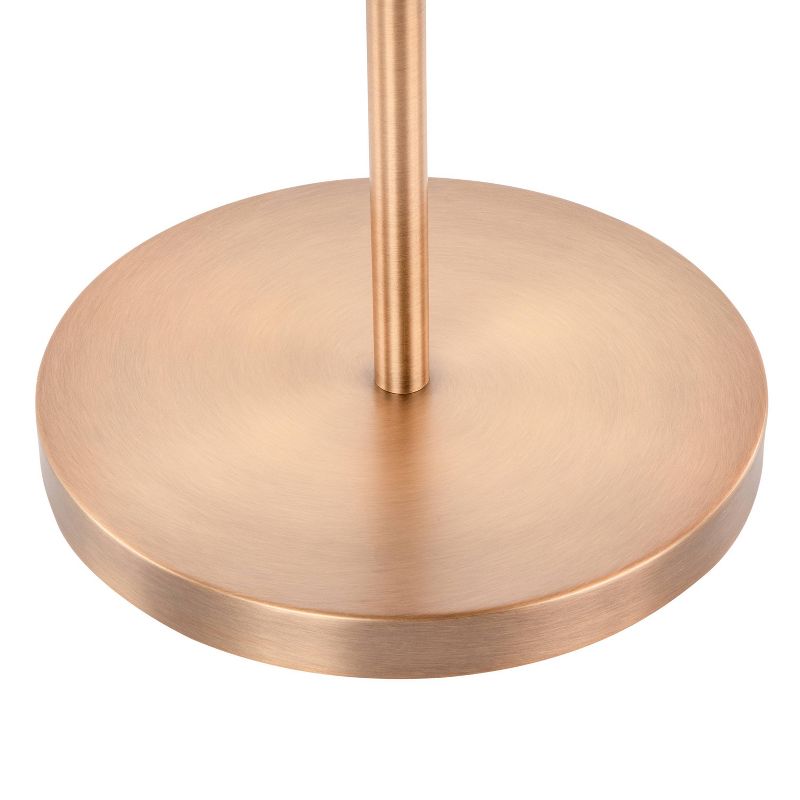 Metal and Frosted Glass Moon Contemporary Floor Lamp Gold (Includes LED Light Bulb) - LumiSource