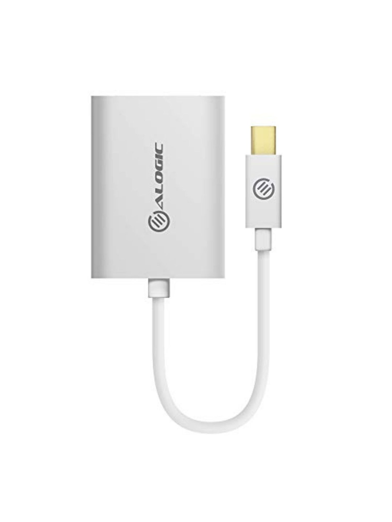 Alogic Premium 15cm Mini DisplayPort to VGA Adapter Male to Female (White)