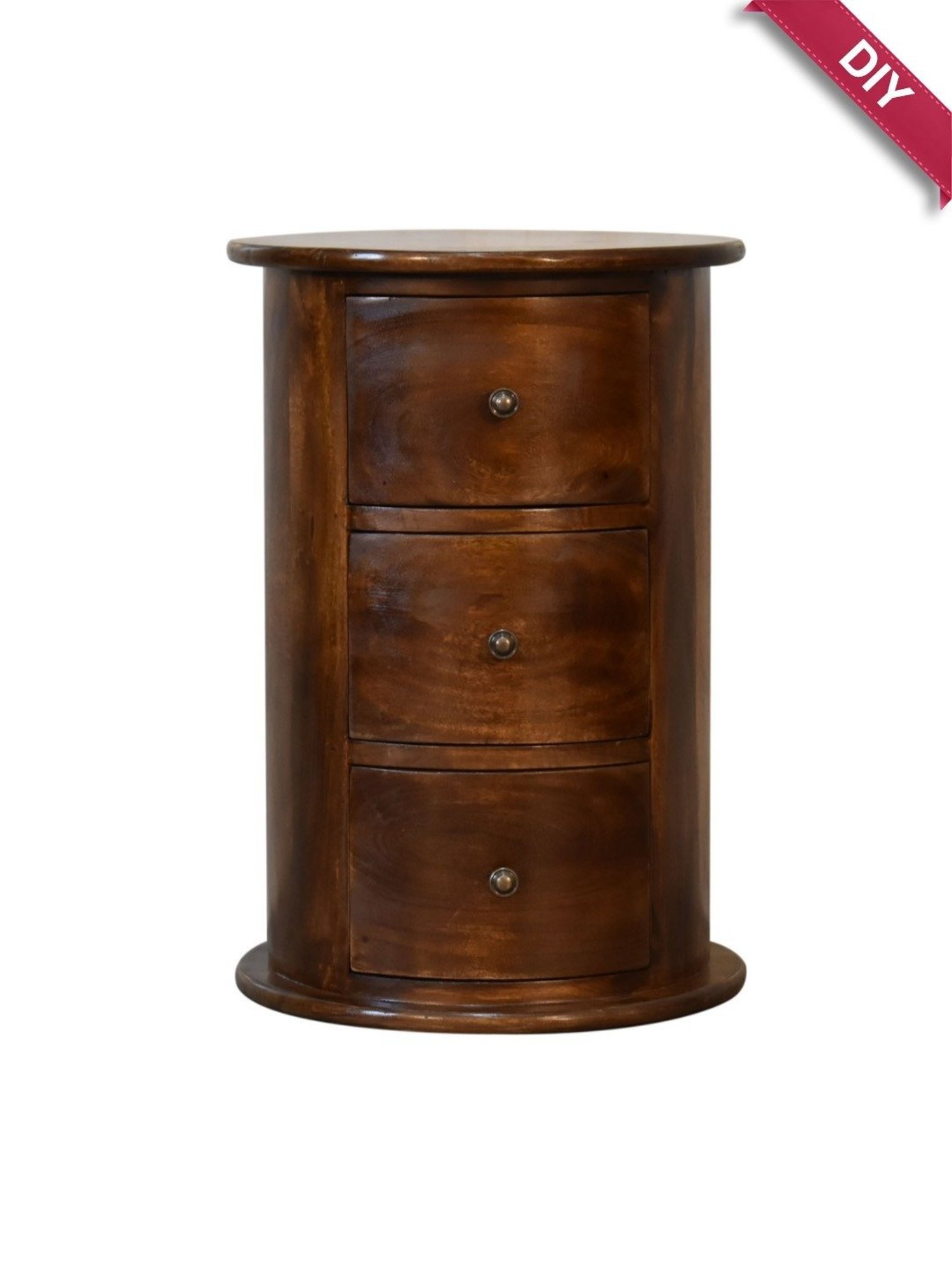 Fabindia Brown Sheesham Wood Textured Cabinet