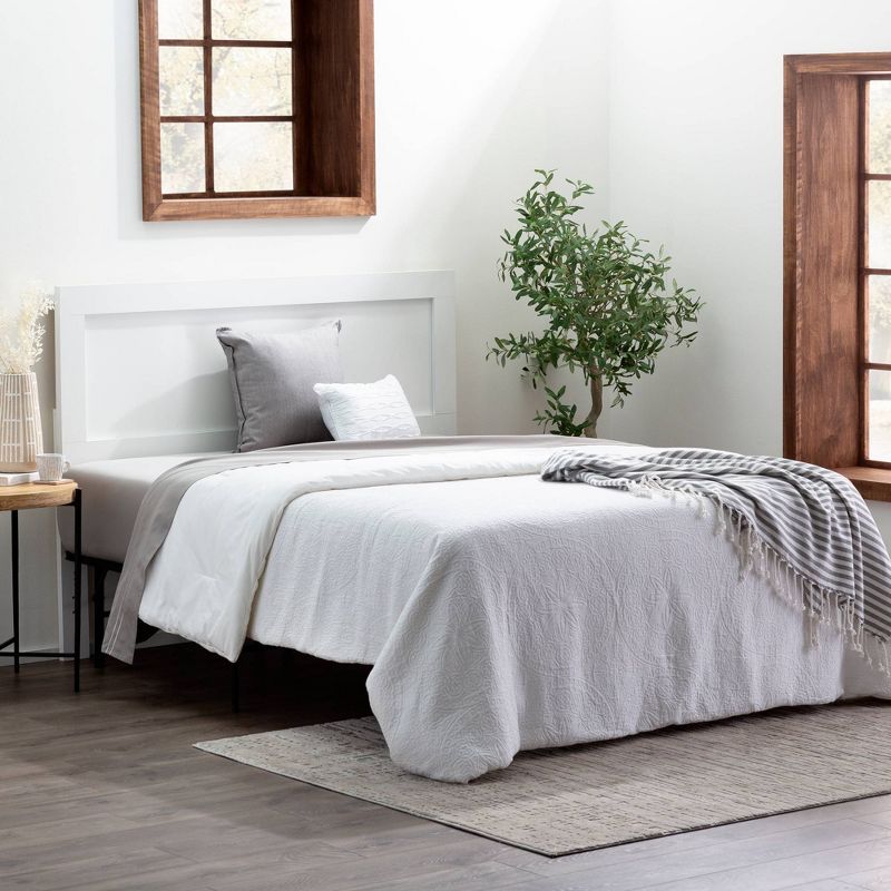 Twin/Twin XL Leah Classic Wood Headboard White - Brookside Home