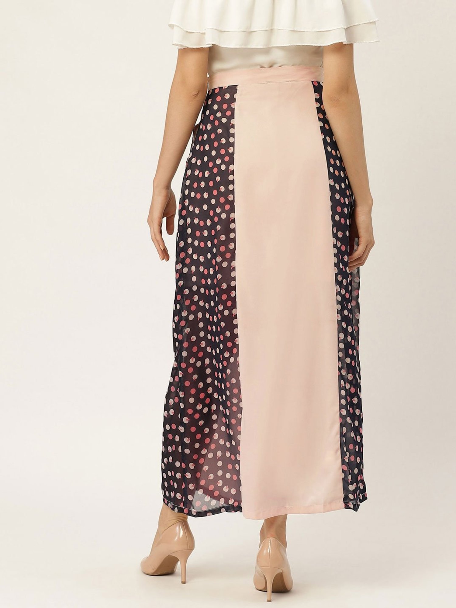 Belle Fille Beige Printed Skirt