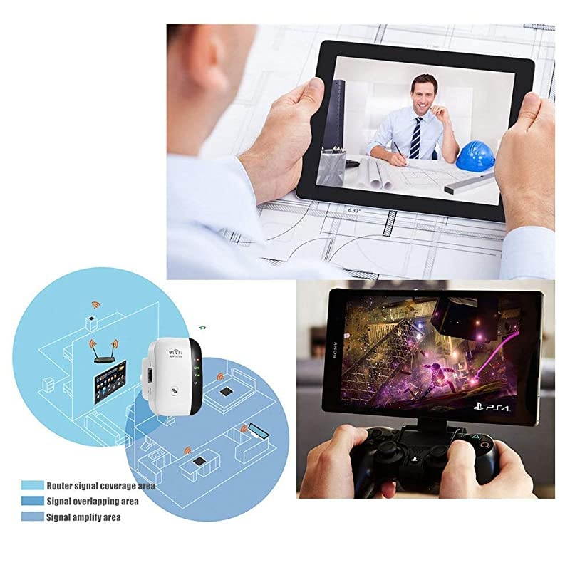 Boost WiFi WiFi Range Extender | Up to 300Mbps |Repeater WiFi Signal Booster Access Point | Easy SetUp | 24G Network with Integrated Antennas LAN Port Compact Designed Internet Booster