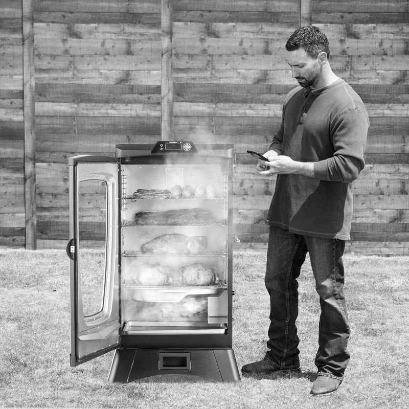 Masterbuilt MB20077419 MES 440S Intelligent Bluetooth Digital Innovative Electric BBQ Smoker Grill, 40 Inches Tall