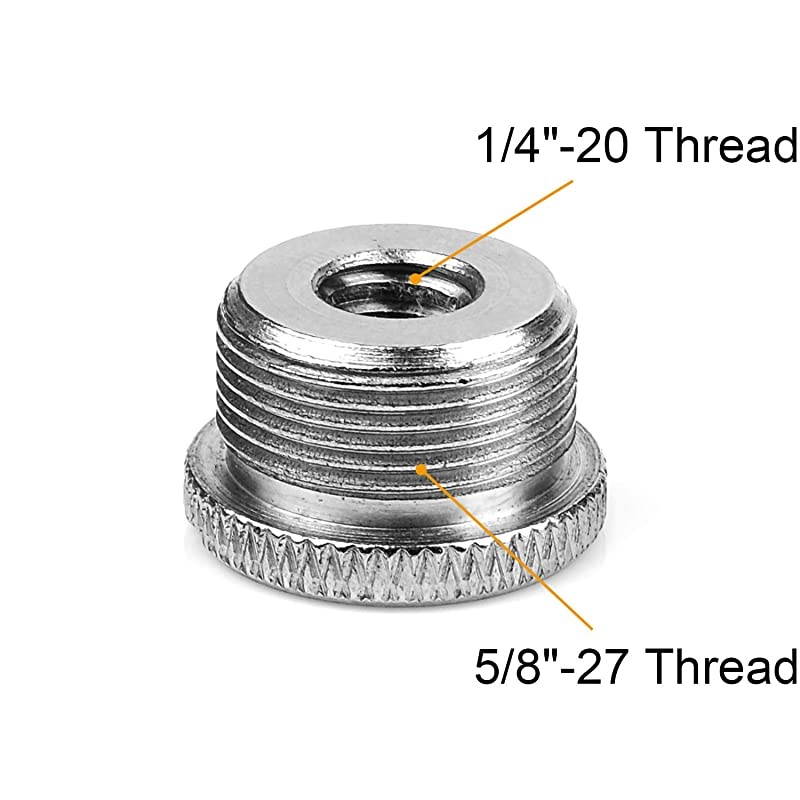 Mic Stand Adapter 58 to 14 Adapter Male to Female Mic Screw Adapter Microphone Stand Adapter Camera Tripod Microphone Accessory for Tripod StandMic Microphone Stand Mount2Pack