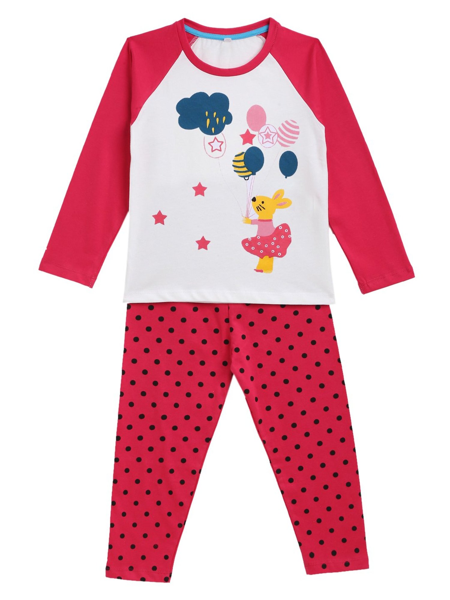 Kids Craft Multicolor Printed T-Shirt with Pyjamas