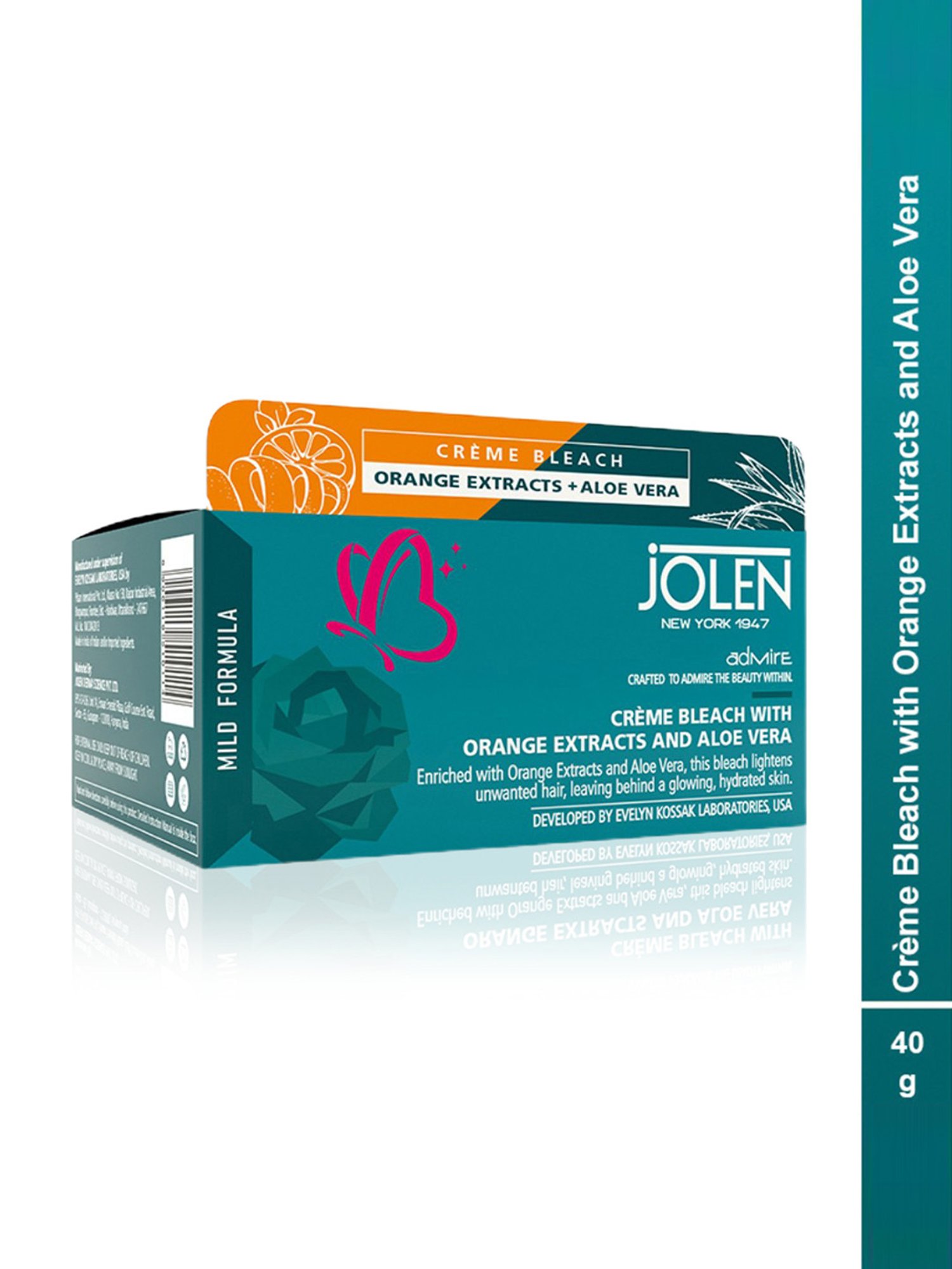 Jolen New York Creme Bleach with Orange Extracts and Aloe Vera - 40 gm