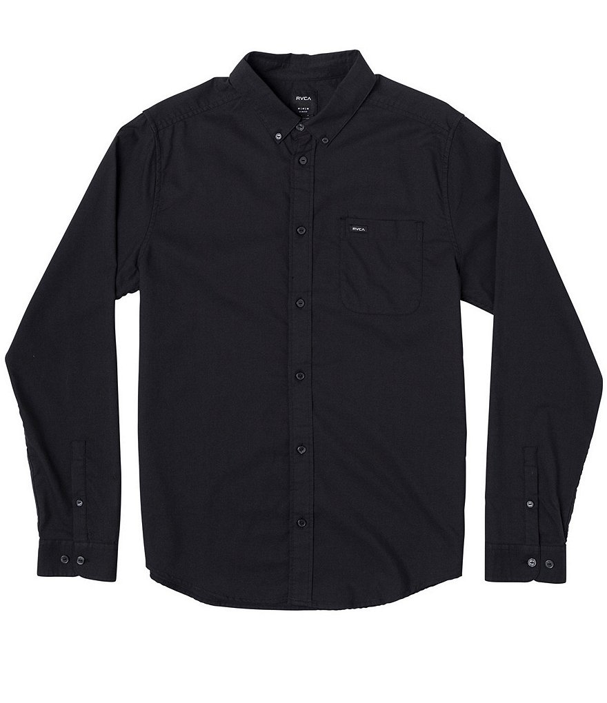 RVCA That'll Do Stretch Long-Sleeve Oxford Shirt