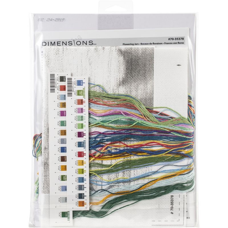 Dimensions Counted Cross Stitch Kit 14"X10"-Flowering Jars (14 Count)