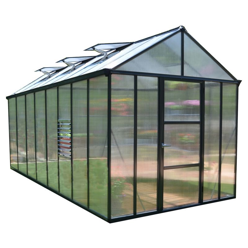 8'X16' Glory Greenhouse - Black - Palram