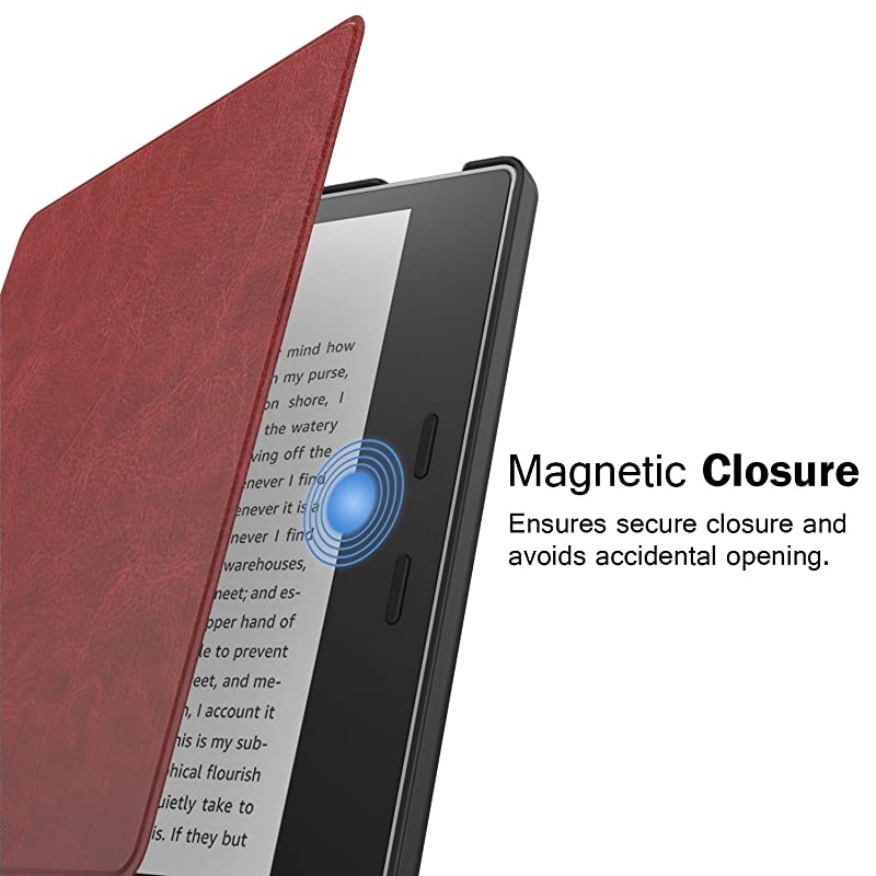 Case Fits AllNew Kindle Oasis 9th and 10th Generation ONLY 2017 and 2019 Release Premium Ultra Lightweight Shell Cover with Auto WakeSleep Wine Red