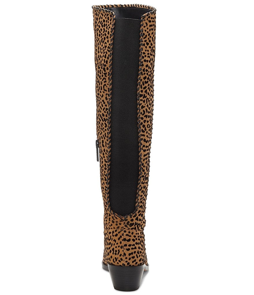 1. STATE Sage Leopard Print Suede Over-The-Knee Block Heel Boots