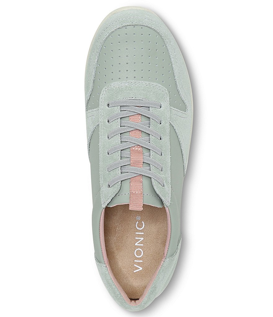 Vionic Karigan Leather And Suede Lace-Up Sneakers