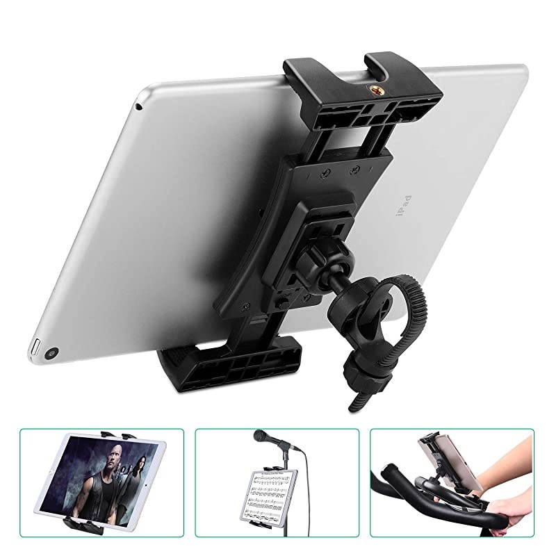 Tablet Holder Portable Bicycle Car Phone Tablet Mount for Indoor Gym Treadmill Microphone Stands Microphone Tablet Holder Exercise for iPad iPad Pro iPad Mini 2 3 iPad Air iPhone