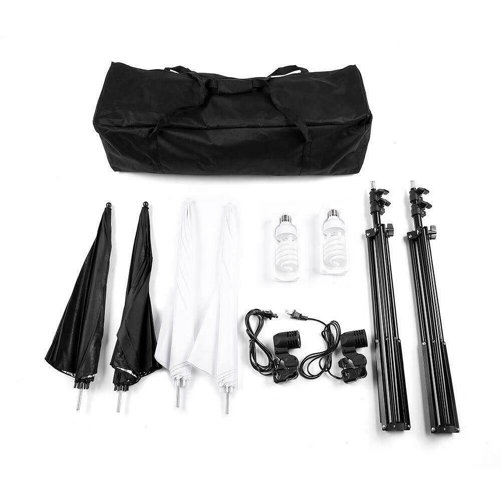 Hot Photo Video Studio White Umbrella Reflector Photography Stand Lighting Kit
