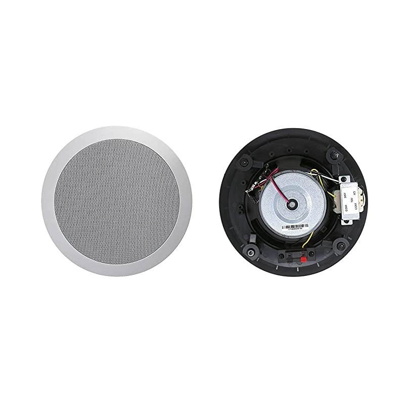 C7V8 Ceiling Speaker in Wall 8" Set of 1 70V Water-Resistant Speakers Perfect for Damp and Humid Indoor/Outdoor Placement - Bath, Kitchen, Covered Porches