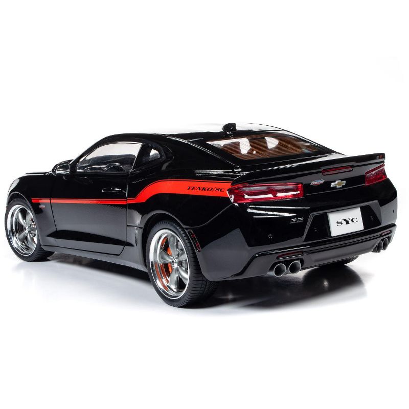 2018 Chevrolet Camaro Yenko/SC Stage I Coupe Black w/Orange Stripes Ltd Ed 300 pcs 1/18 Diecast Model Car by Autoworld