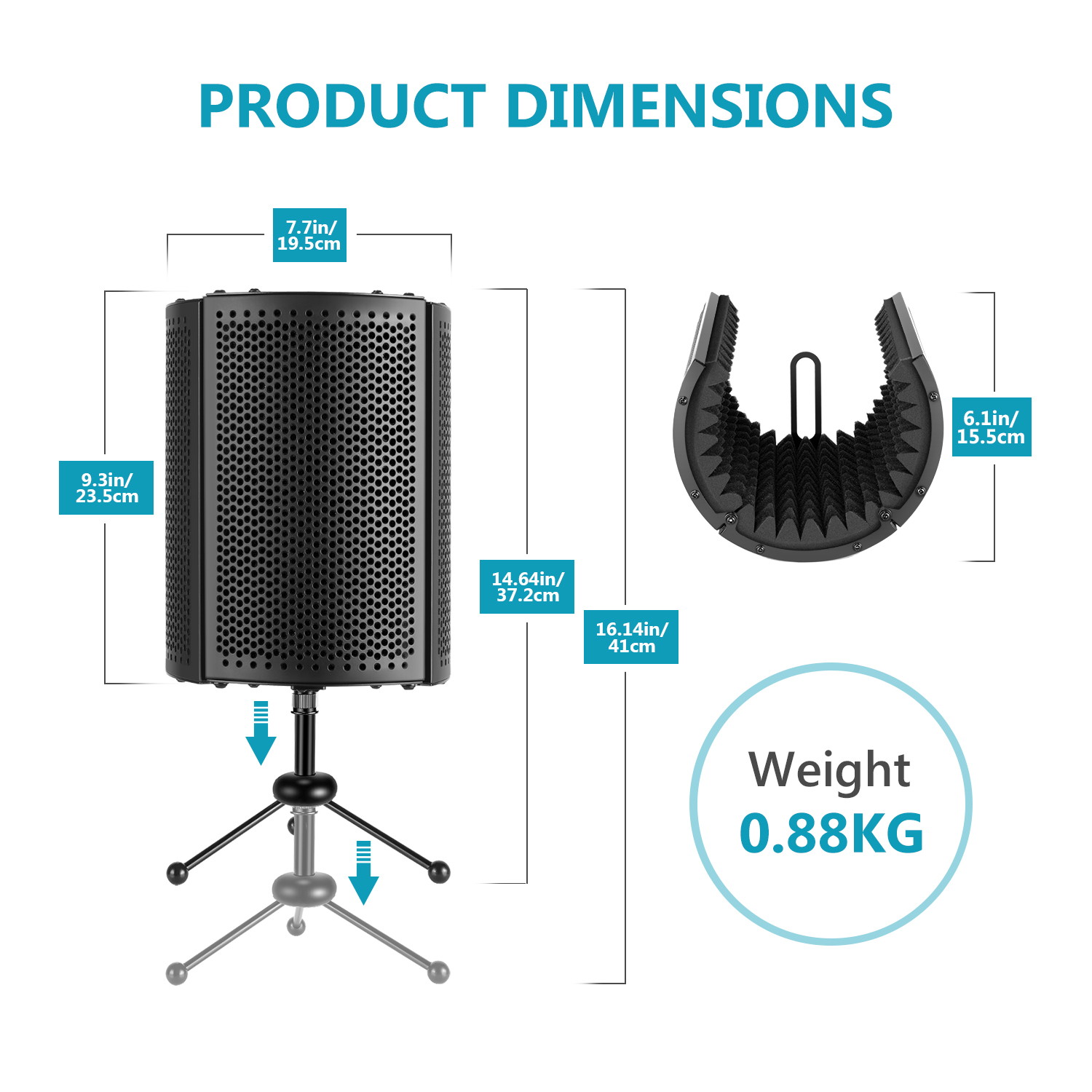 New Mic Microphone Suspension Boom Scissor Arm Stand Holder for Studio Broadcast