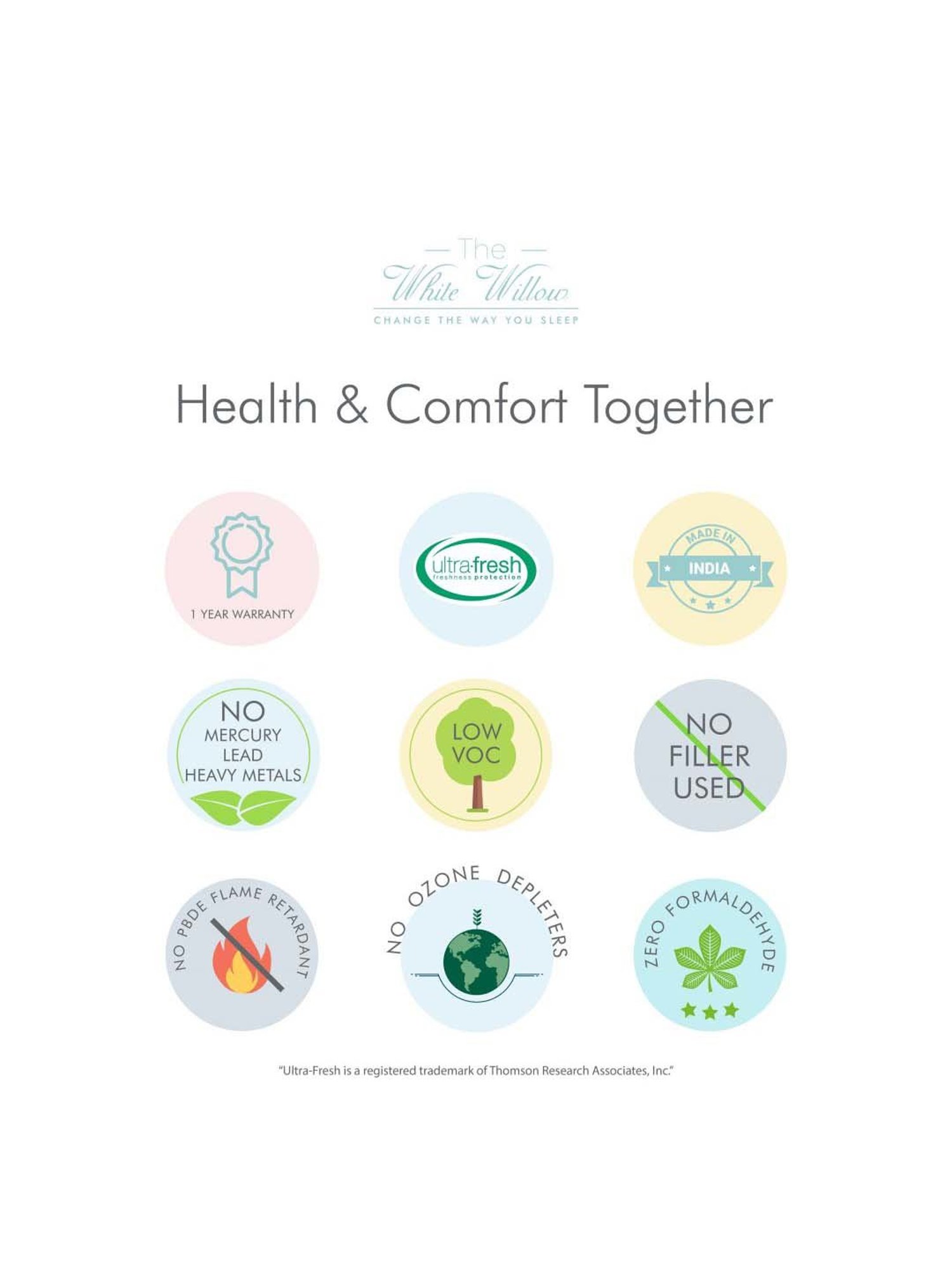 The White Willow White Kids Pillow - Set of 1