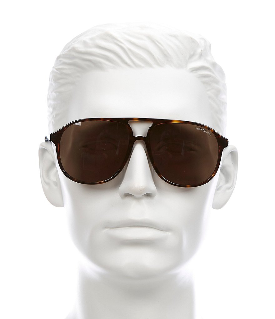 Montblanc Men's Pilot 59mm Sunglasses
