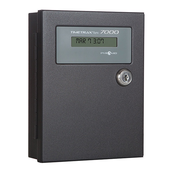 PYRAMID 7000 6-3/8" Digital Master Controller Wall Clock, Beige