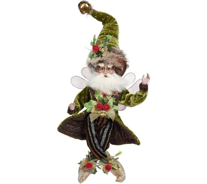 Mark Roberts Products 9" Collectible Holly and Ivy Christmas Fairy Small - Green/Red