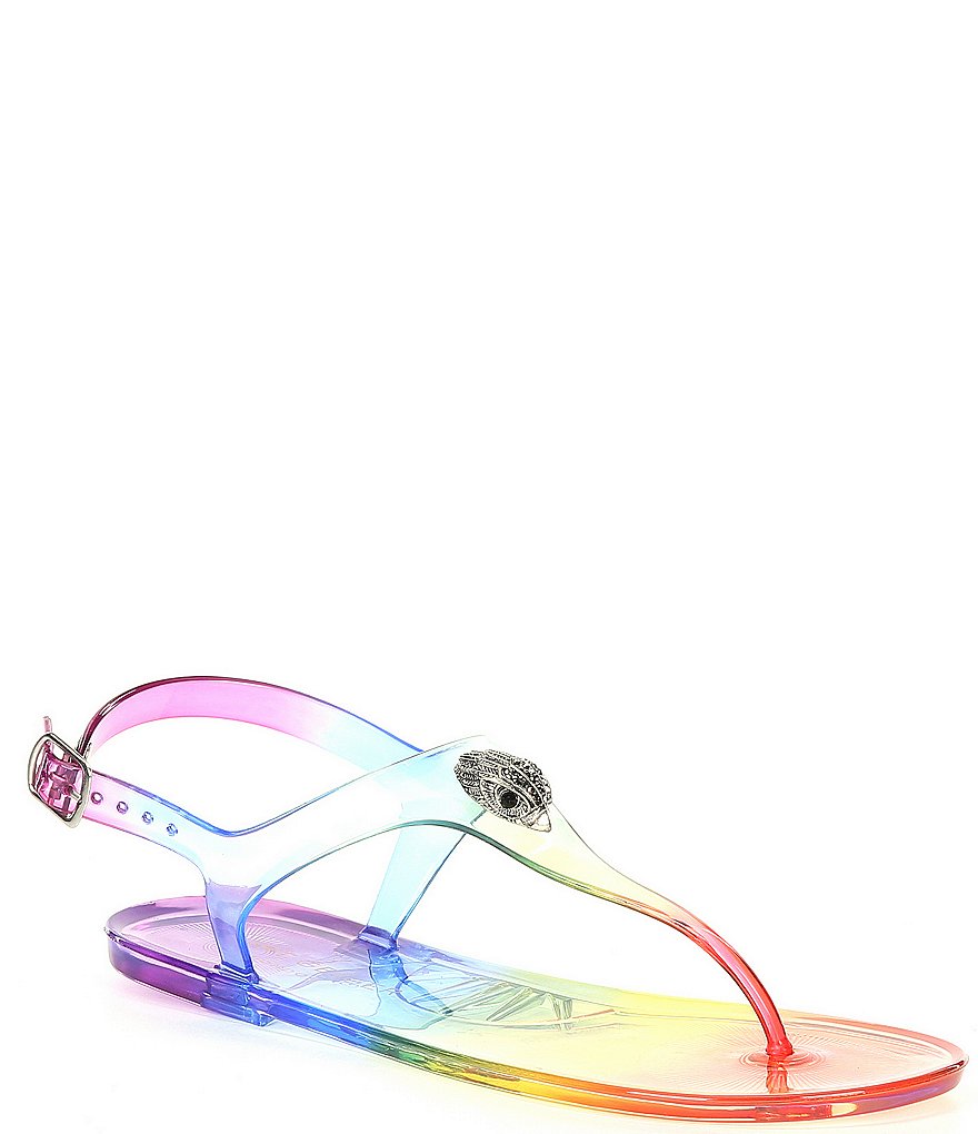 Kurt Geiger London Maddison Rainbow Jelly Flat Sandals