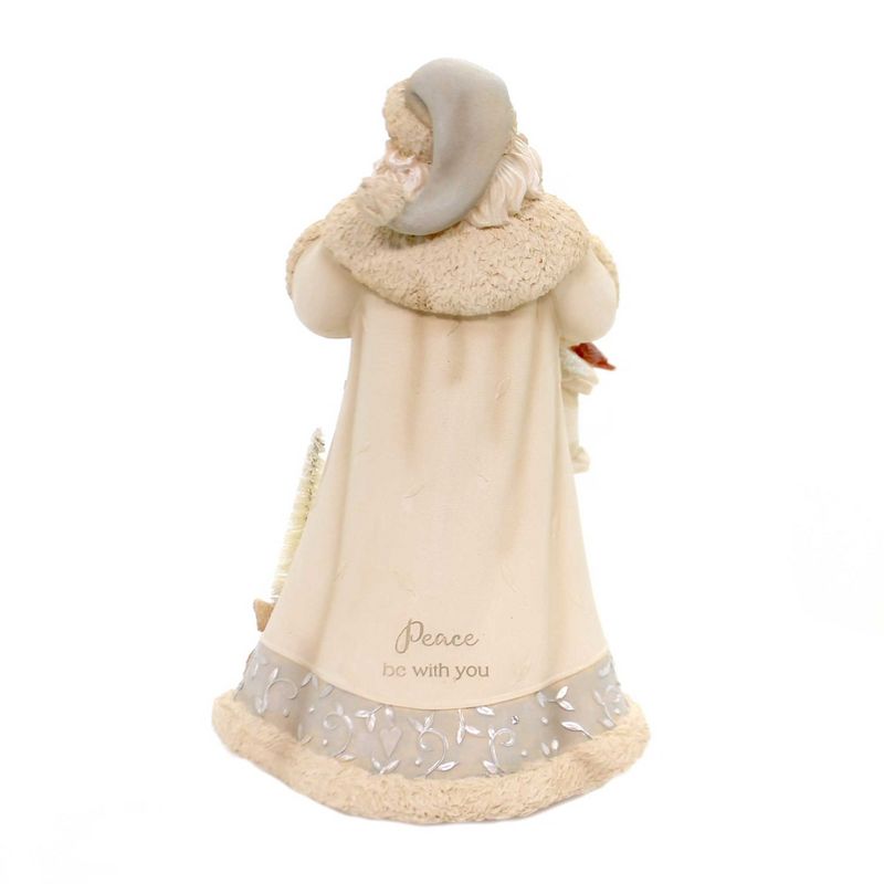 Foundations 9.25" Santa With Birdhouse Red Bird Cardinals Christmas  -  Decorative Figurines