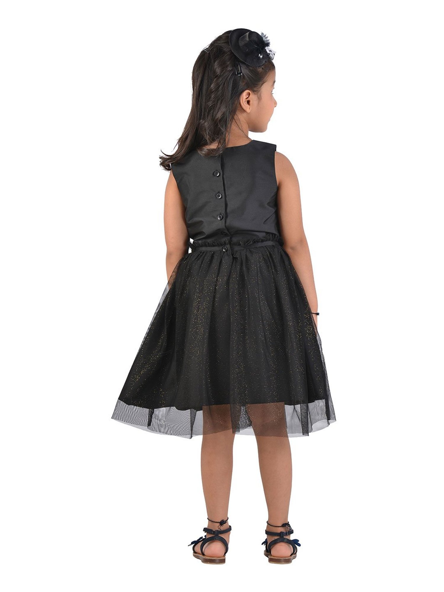 KidsDew Kids Black Shimmer Dress