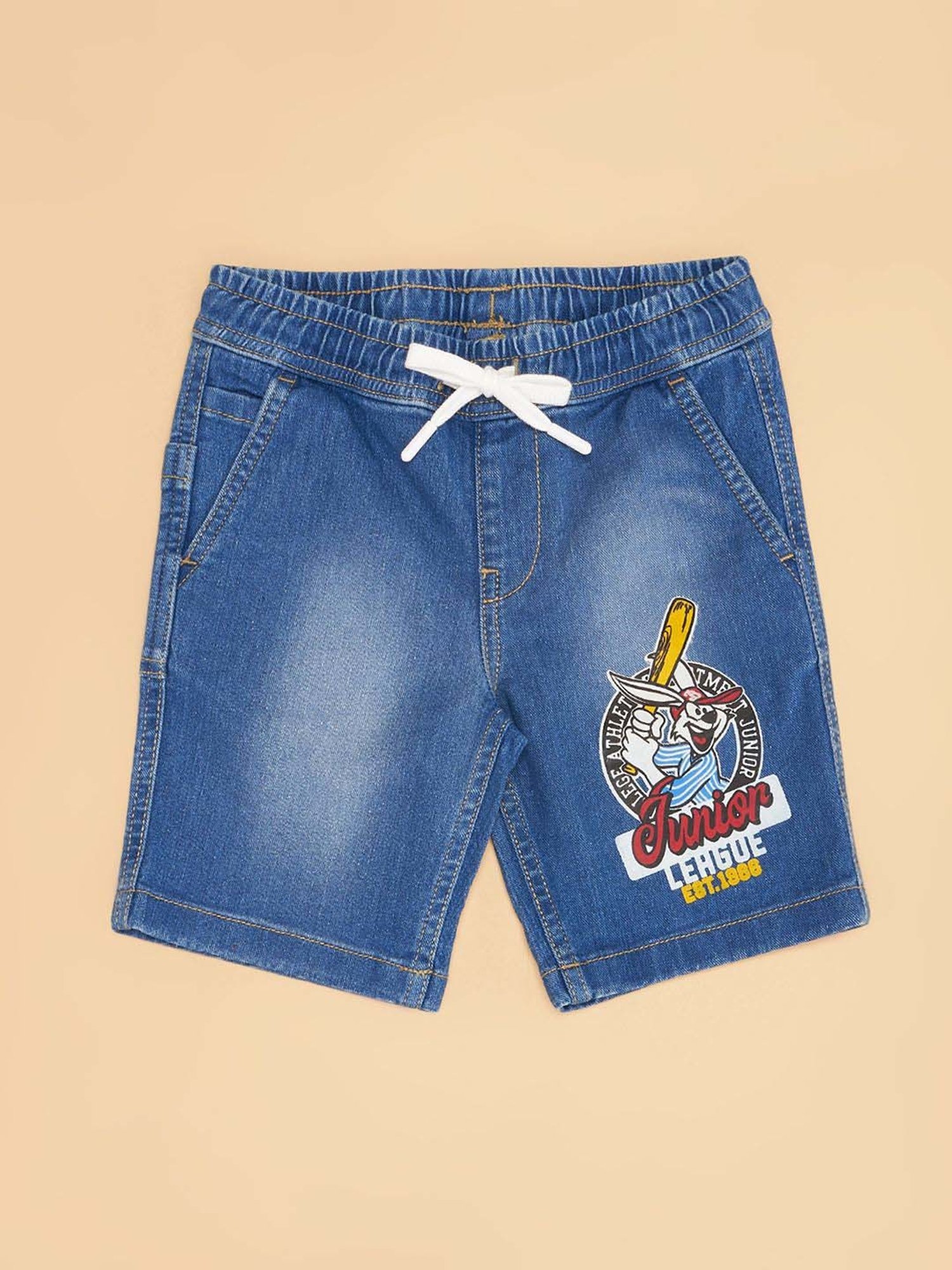 Pantaloons Baby Kids Dusk Blue Cotton Regular Fit Full Sleeves Short