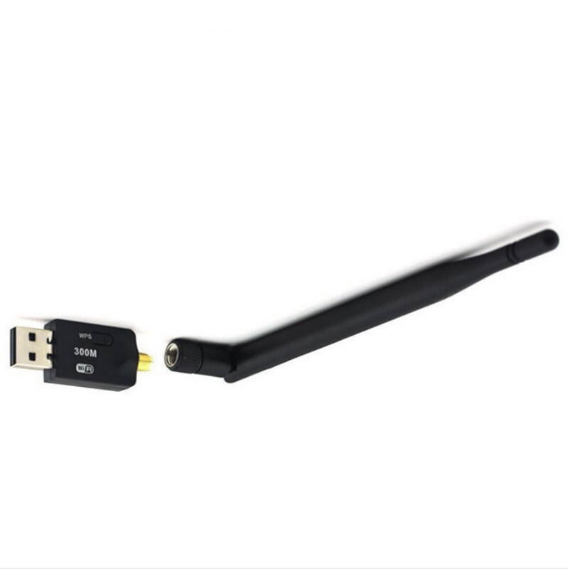 1 pcs 300Mbps 5dBi USB WiFi Adapter Mini Dongle External Wireless LAN Network Card 2.4GHz 802.11n/g/b for PC Computer for Win 7 8 10