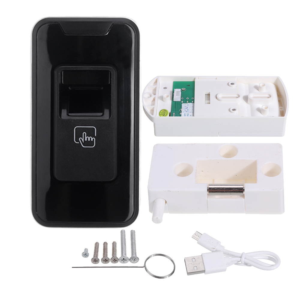 Smart Fingerprint Sauna Drawer Lock Security Cabinet Lock Anti-theft Office Keyless Door Lock