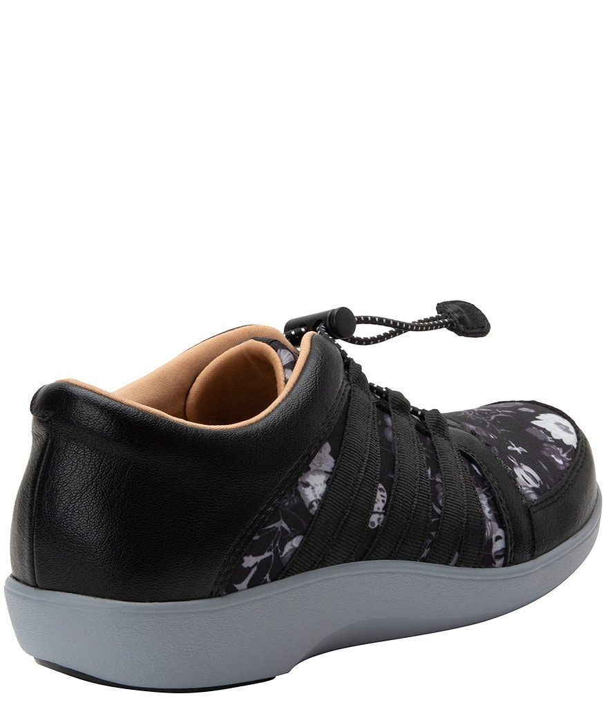 Traq by Alegria Methodiq Floral Dream Fit Knit Bungee Lace Pedometer Sneakers