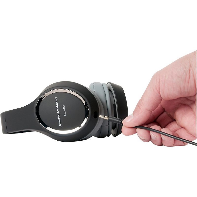 American Audio BL-40 Folding On-Ear Headphones Black