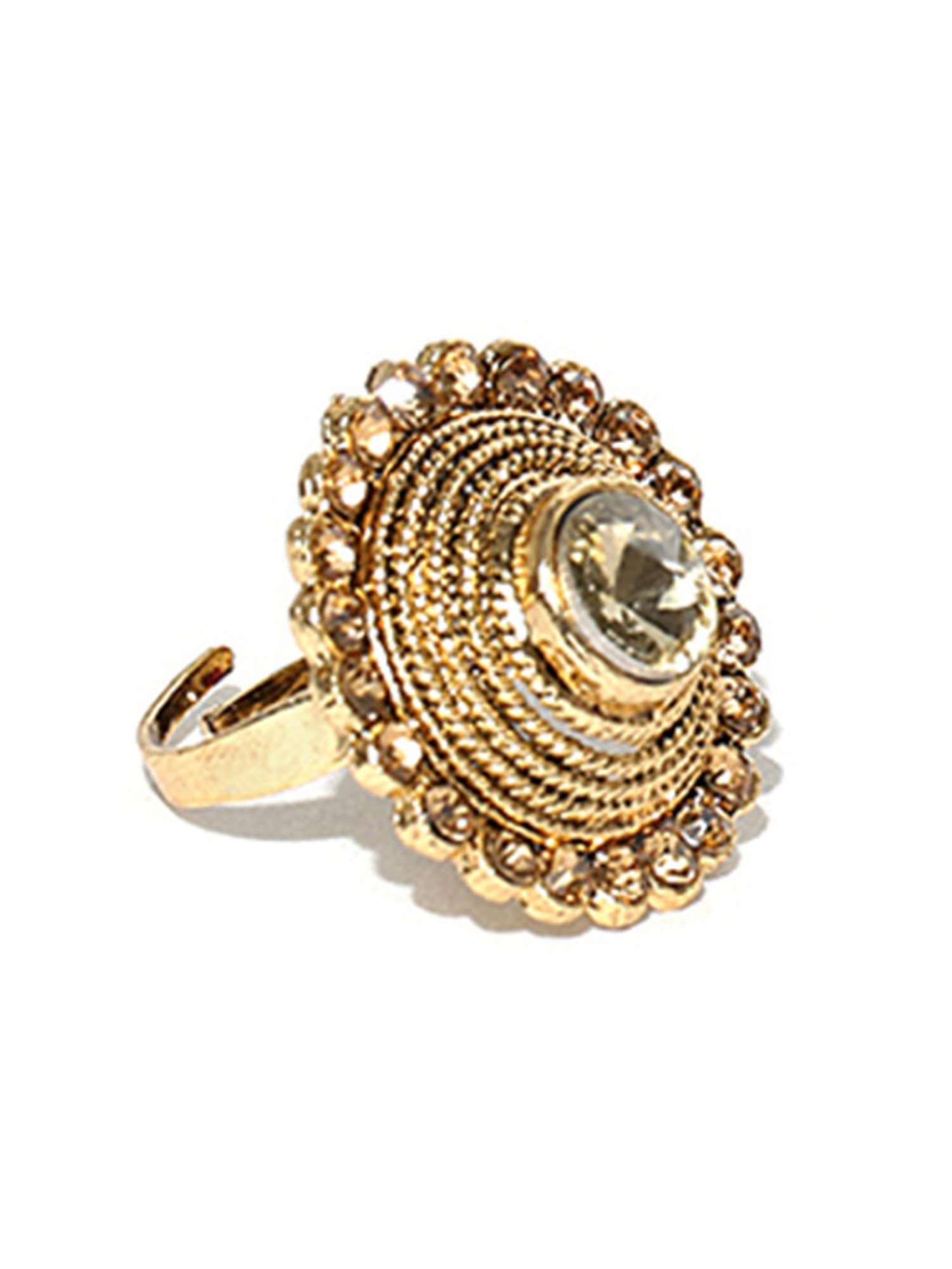 Accessorize London Women's Jewel Embellished Rings Set Of Three White