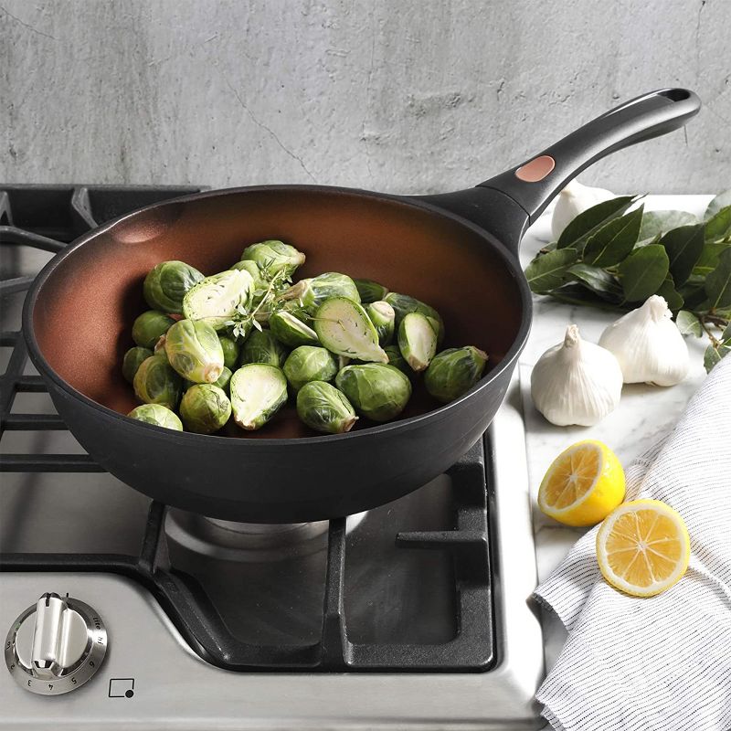 T-fal Simply Cook Nonstick Cookware, Jumbo Cooker, 5qt, Red