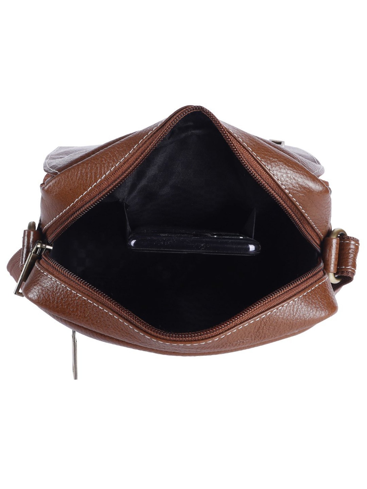 HiLEDER Pure Genuine Leather Messenger Shoulder Sling Cross Body Office Bag for Men and Women,Coffee