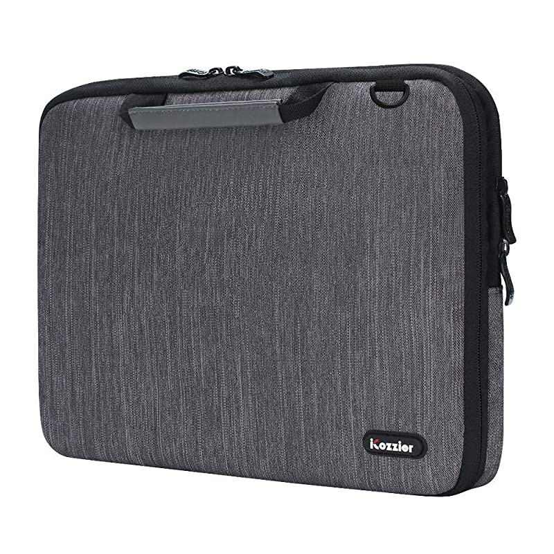 13133 Inch Handle Laptop Briefcase Shoulder Bag Electronic Accessories Organizer Messenger Carrying Case with ShoulderLuggage Strap Grey